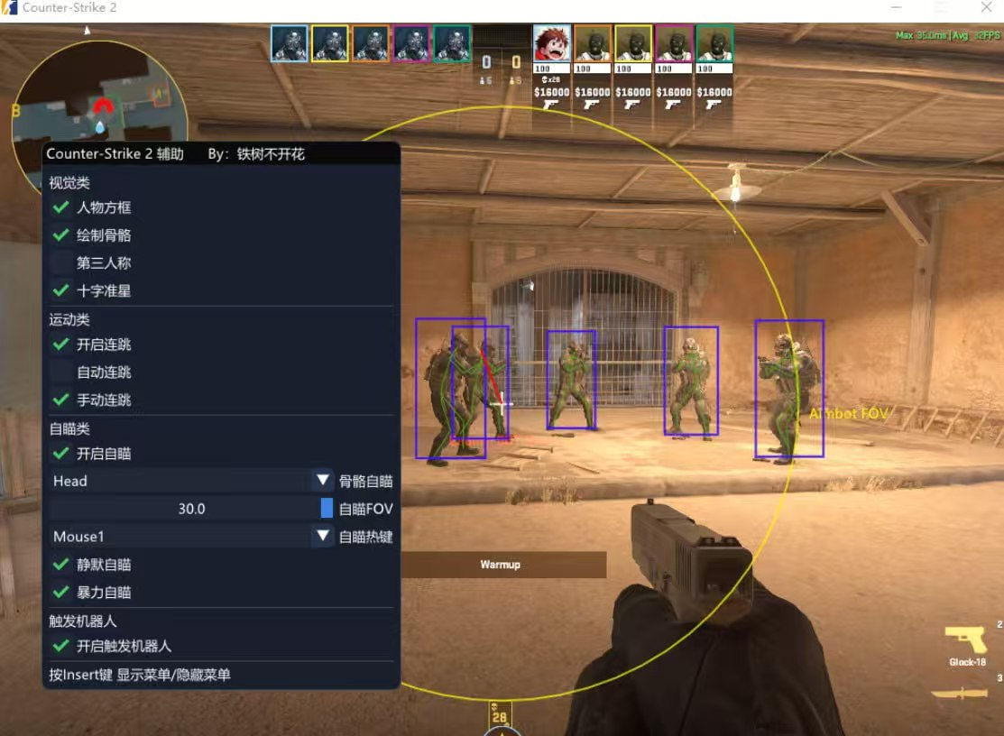 CS2注入式内部辅助/透视梓喵/官匹可用-1